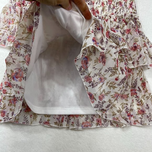 Princess Polly Tiered Ruffle Mini Dress Size 6 Floral Boho Shirred Waist FLAW - Picture 6 of 14